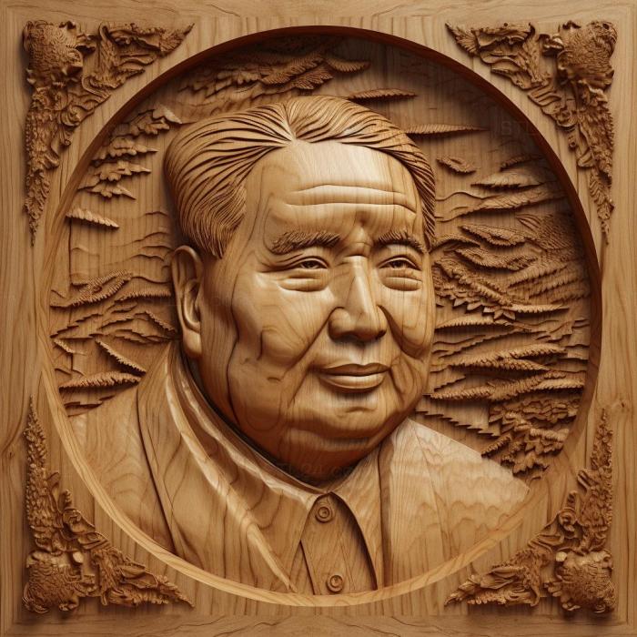 Знаменитости (Китай Мао Цзэдун 4, 3DFMS_8431) 3D модель для ЧПУ станка